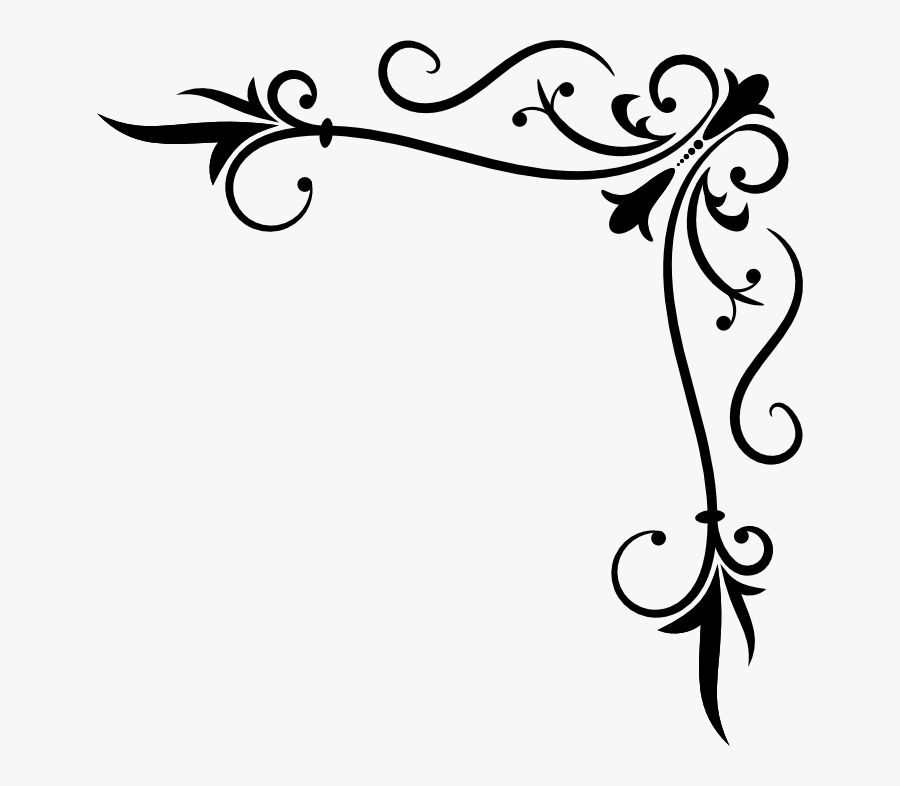 Corner Scroll Clip Art Png - Corner Flourish , Free Transparent Clipart