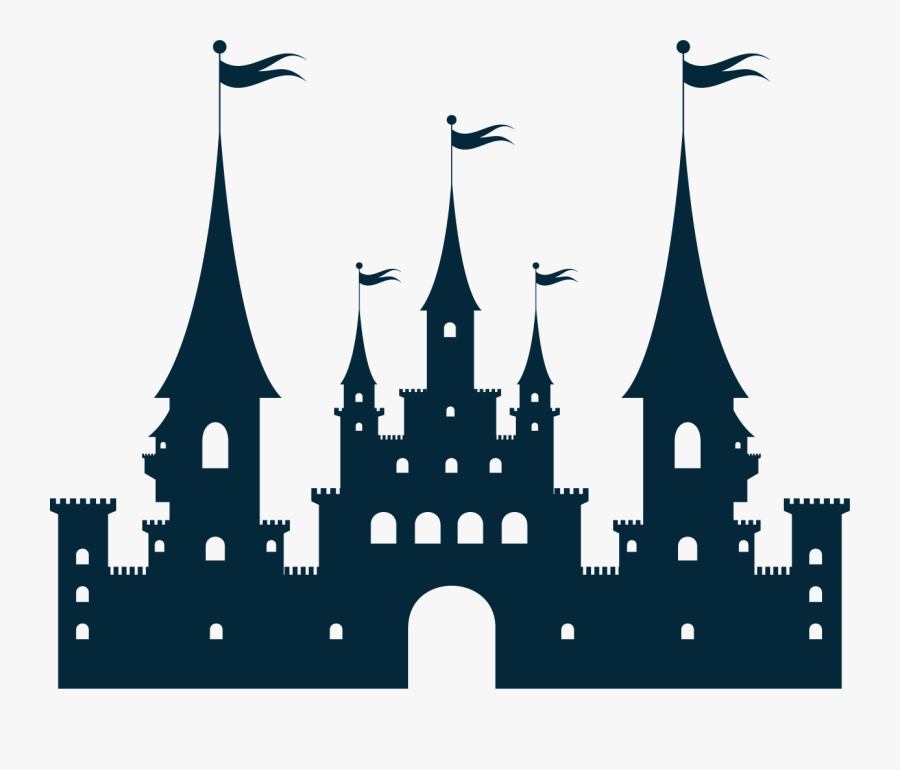 Castle Silhouette Clip Art - Princess Castle Wall Stickers, Transparent Clipart
