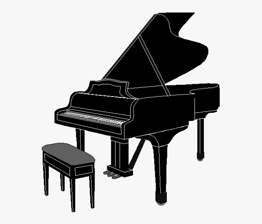 Clip Art Piano Openclipart Vector Graphics Free Content - Grand Piano Clipart, Transparent Clipart