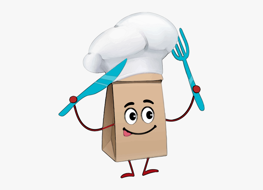 Black And White Stock Brown Bag Lunch Clipart - Cartoon Brown Bag Lunch, Transparent Clipart