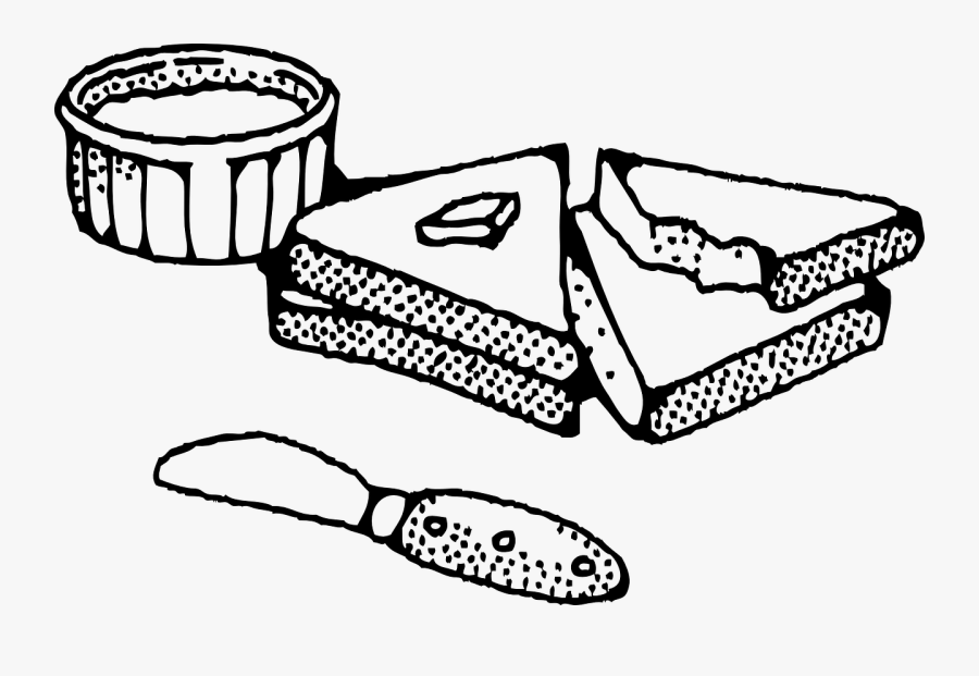 Sliced Bread With Butter - Bread And Butter Drawing, Transparent Clipart