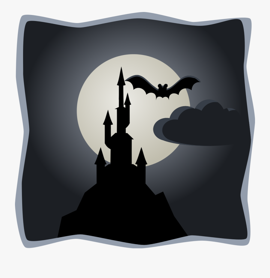 Halloween Castle Clipart - Spooky Clipart, Transparent Clipart