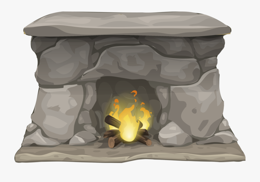 Hearth,fireplace,flame - Fireplace, Transparent Clipart