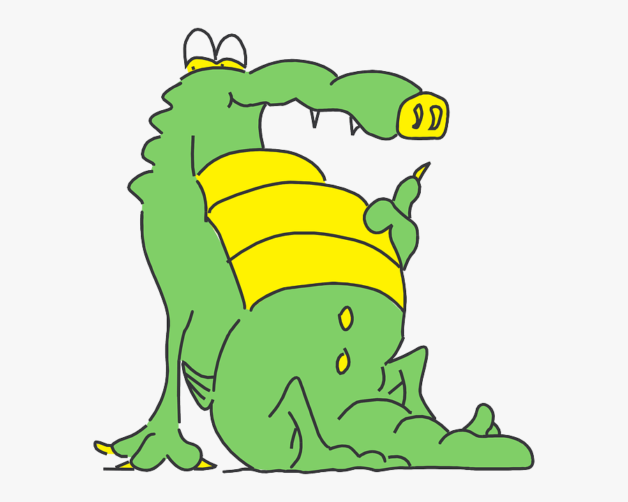 How To Set Use Full Alligator Clipart , Png Download - Happy And Full Cartoon, Transparent Clipart