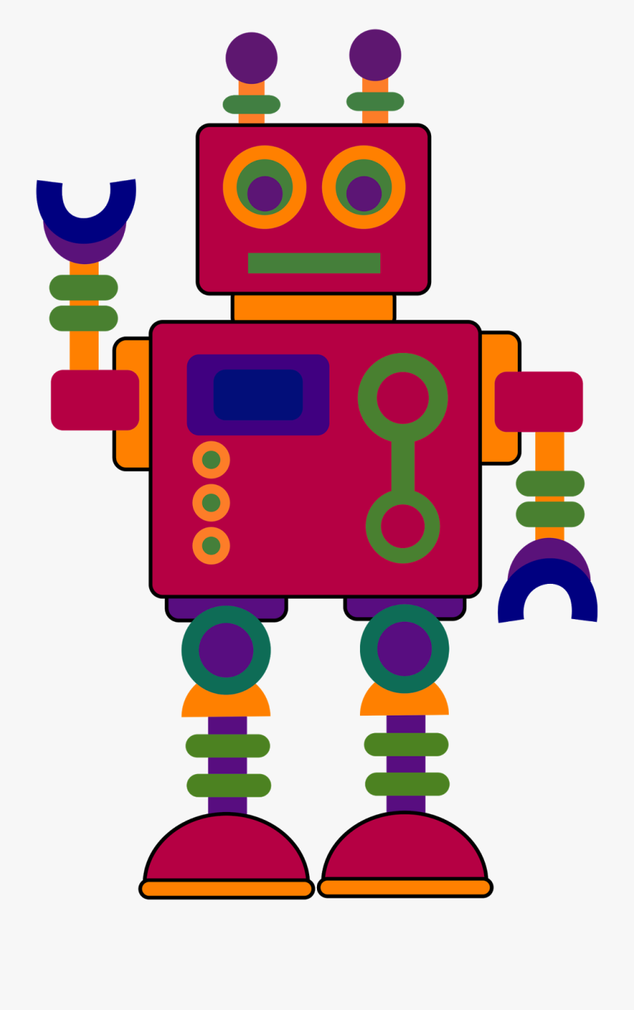 Clip Art Of Robots - Clipart Images Of Robot, Transparent Clipart