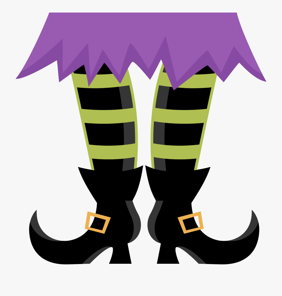 Math Clip Art Free Halloween - Halloween Witch Feet, Transparent Clipart