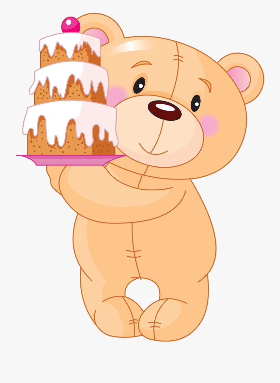 Medved Png Pinterest - Osito Con Una Torta, Transparent Clipart