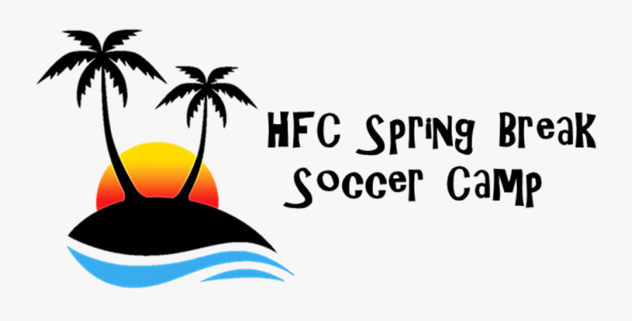 7 Spring Break Camp Clipart - Palm Tree Sunset Png, Transparent Clipart
