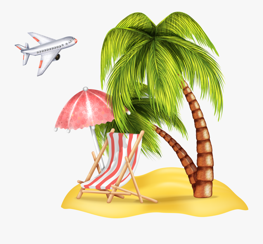Palm Islands Beach Clip Art, Transparent Clipart