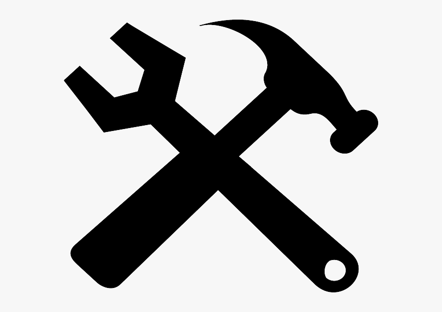 Crossed Wrenches Clipart - Tools Black And White, Transparent Clipart