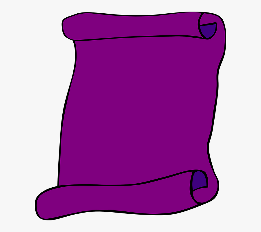 Purple Scroll Clip Art - Purple Paper Png, Transparent Clipart