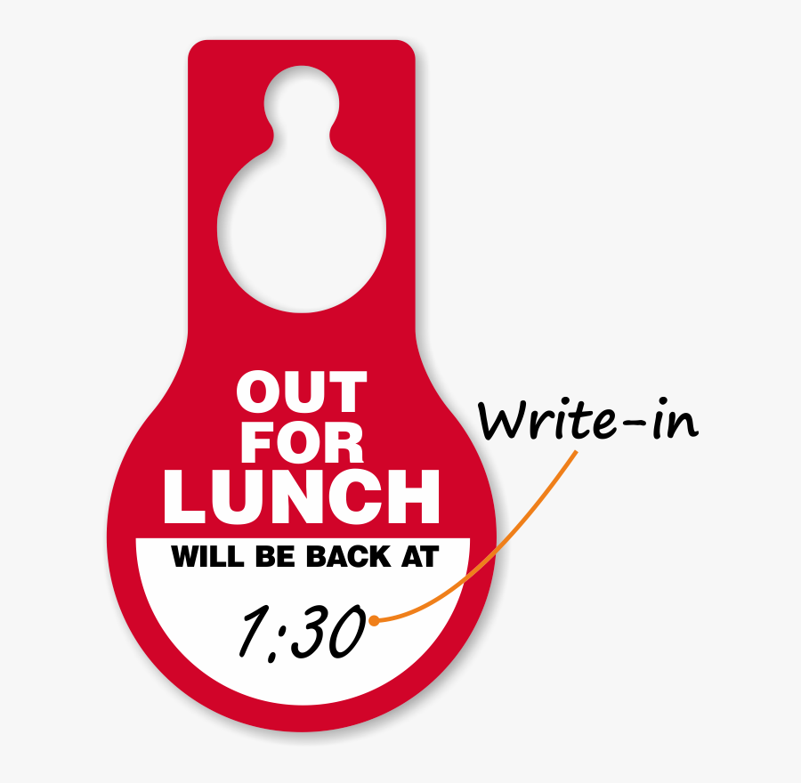 Clip Art Out To Lunch Clipart - Lunch Break Notice Sample, Transparent Clipart