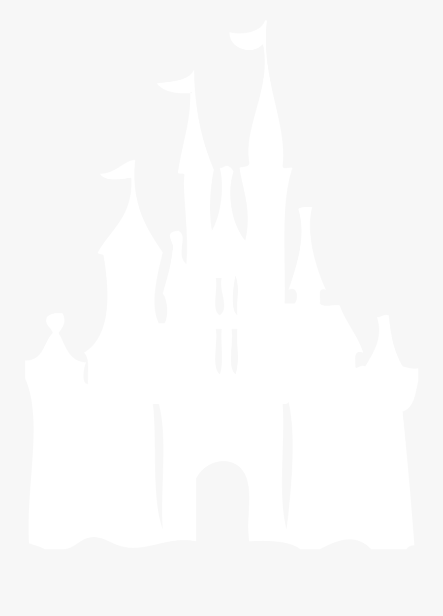 Disney World Castle Clipart Silhouette - White Disney Castle Png, Transparent Clipart