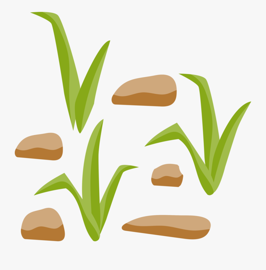 Transparent Rocks Clipart - Rock And Grass Cartoon, Transparent Clipart