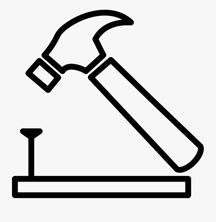 Hammer And Nails Clipart Black And White - Tools Image Black And White, Transparent Clipart