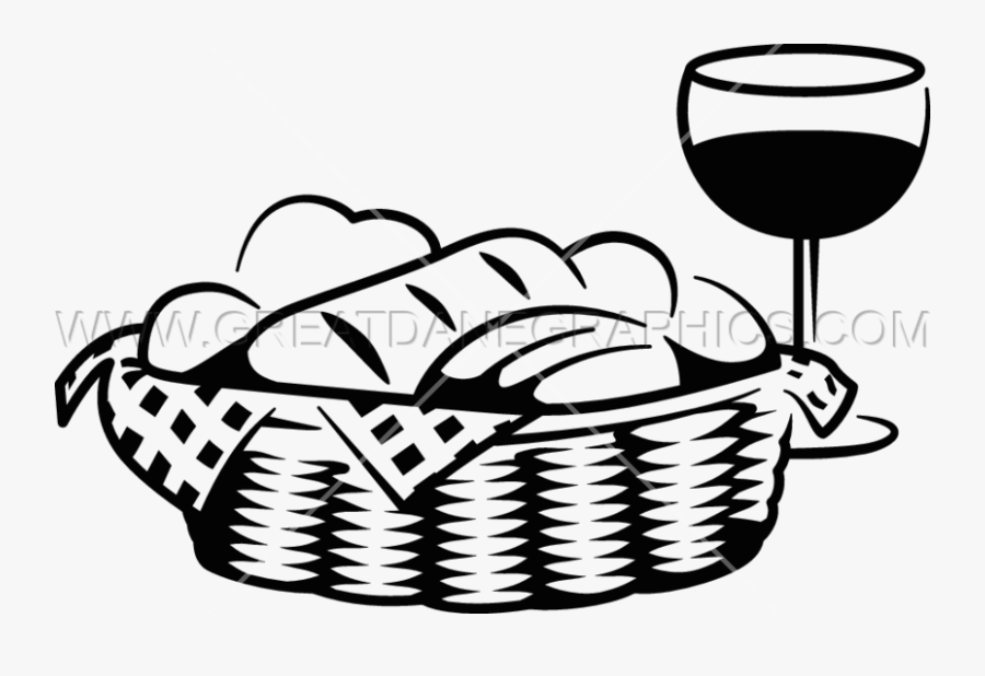 Jpg Transparent Stock Bread Basket Clipart - French Bread In Basket Drawing, Transparent Clipart