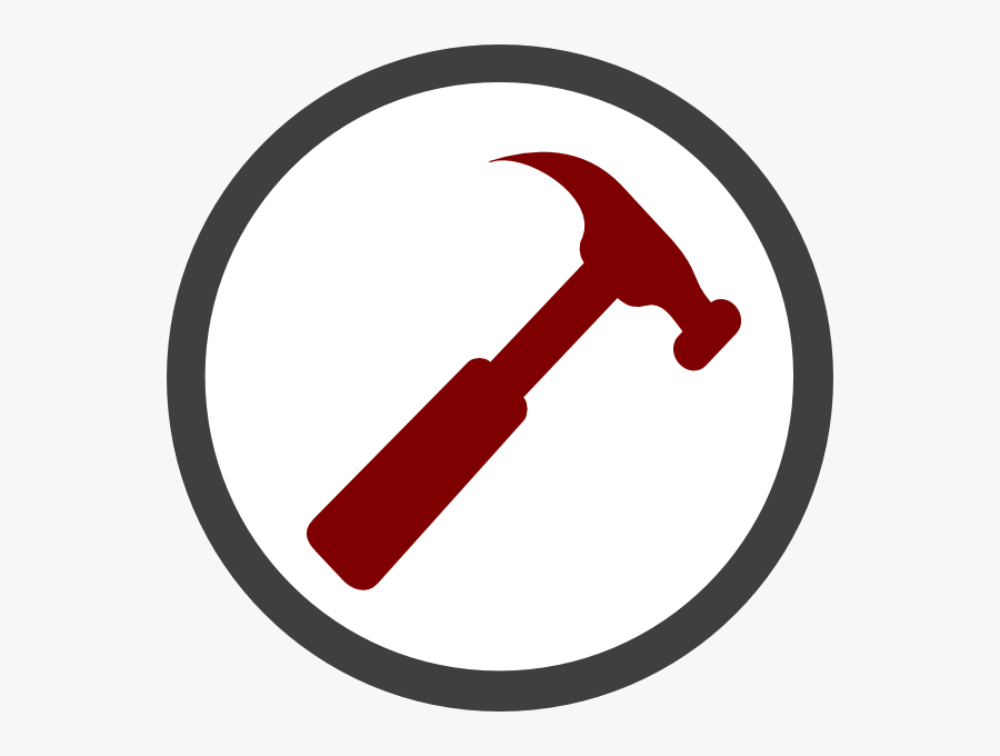 Red Hammer Svg Clip Arts - Hammer Logo Clipart, Transparent Clipart