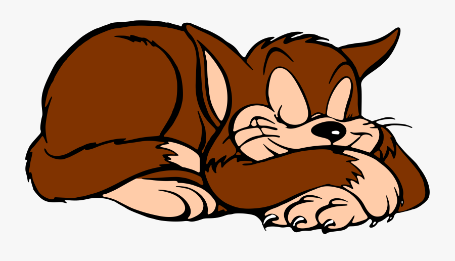 Sleeping Cat Black And White Stock - Clipart Of Sleeping Cat, Transparent Clipart