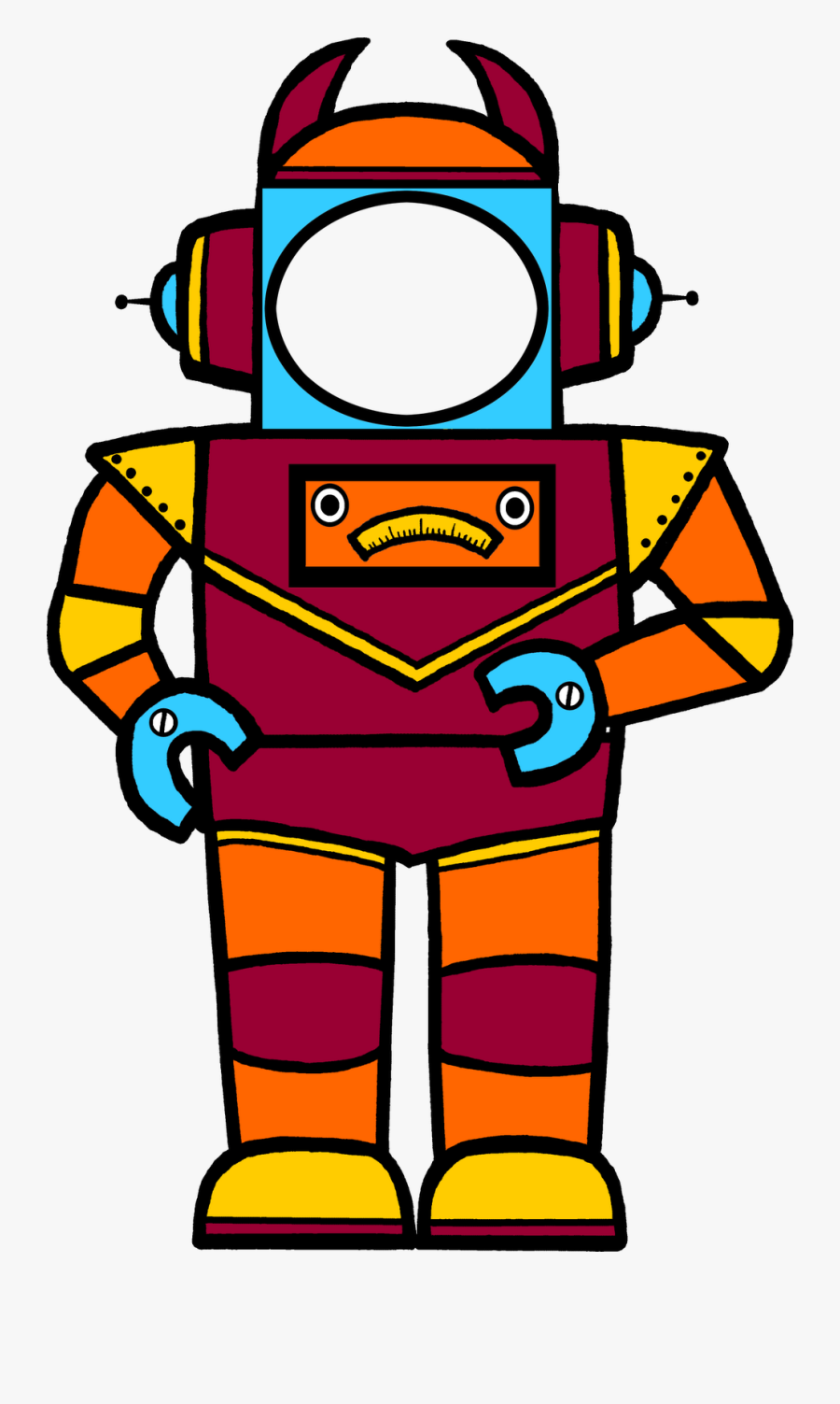 Classroom Robot Birthday Bulletin Board, Transparent Clipart