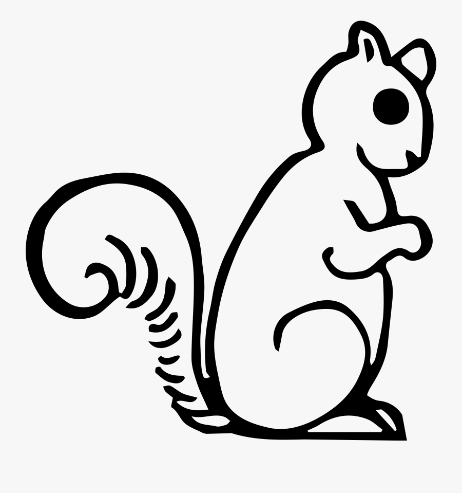 Squirrel Clipart Vintage - Chipmunk Clipart Black And White, Transparent Clipart