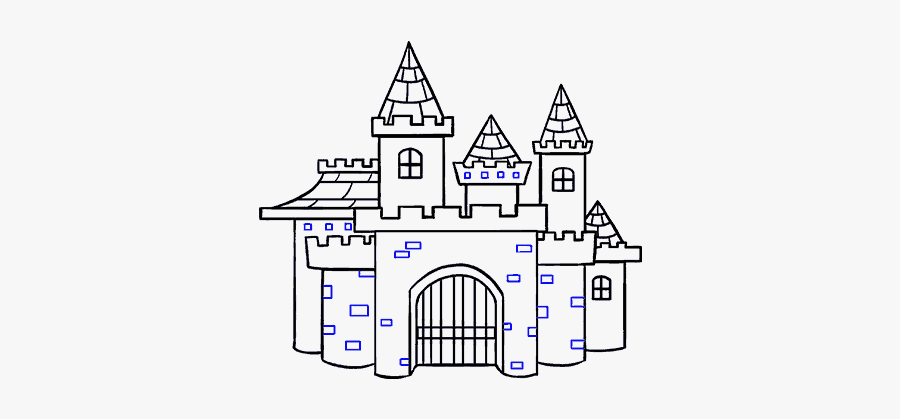 Castle Clipart Shape - Castle Drawing Png, Transparent Clipart