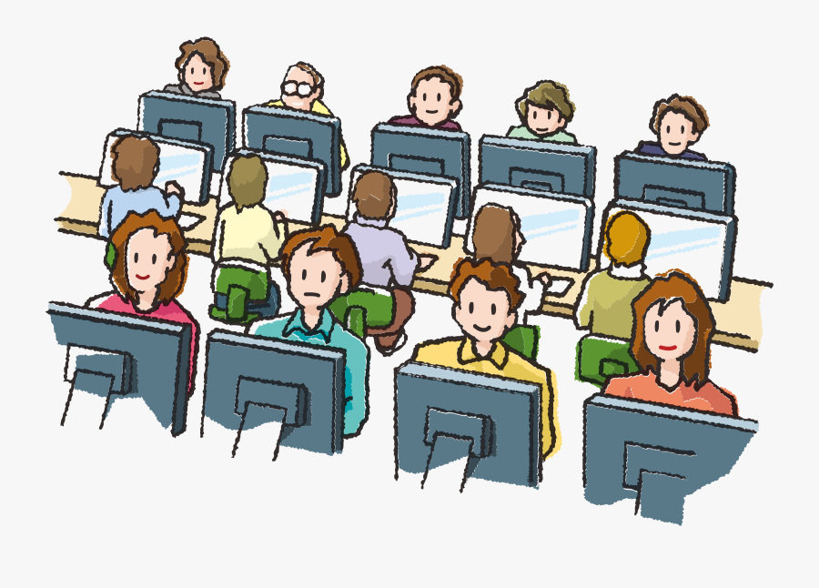 Computer Clipart Team - Group Of Computer Users, Transparent Clipart