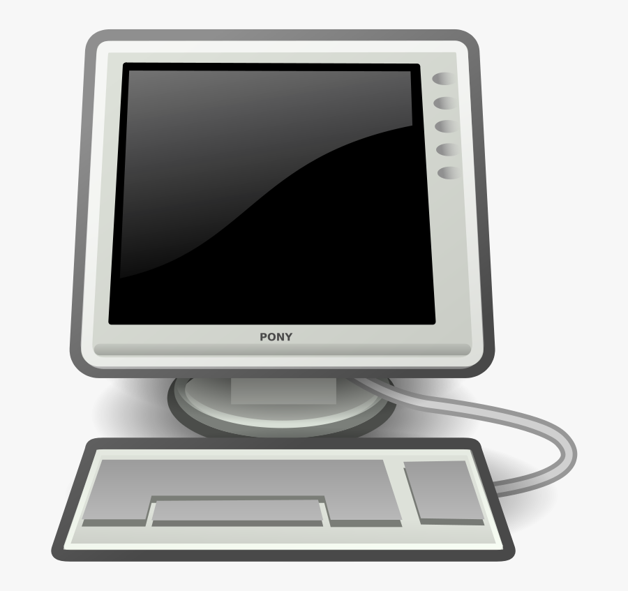 Computer With Black Screen Svg Clip Arts - Clip Art Transparent Background Computer, Transparent Clipart