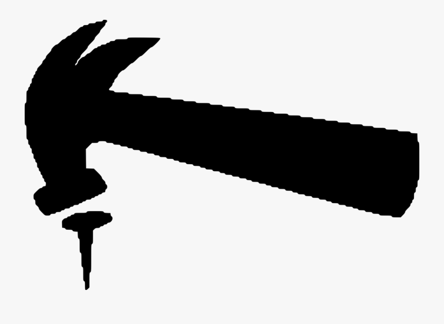 Hand Tool Hammer Przecinak Chisel Cc - Paku Animasi Hitam Putih, Transparent Clipart