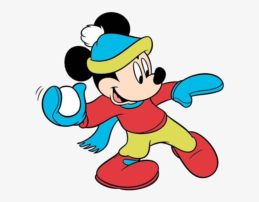 Mickey Mouse Winter Clipart, Transparent Clipart
