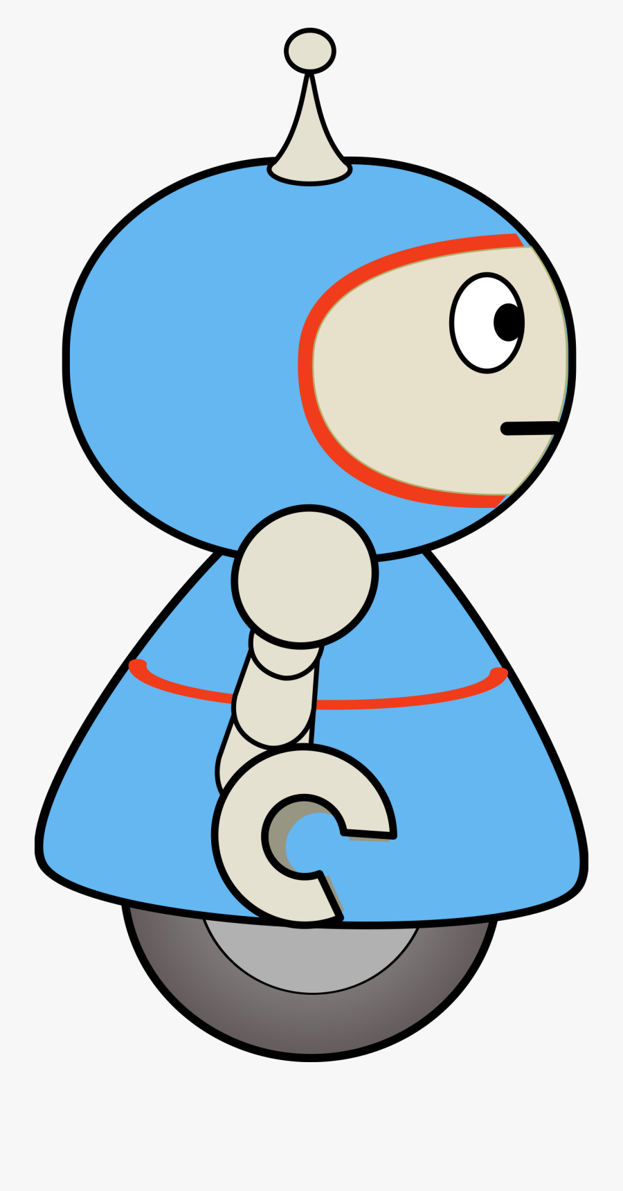 Clipart - Side View Of Robot, Transparent Clipart