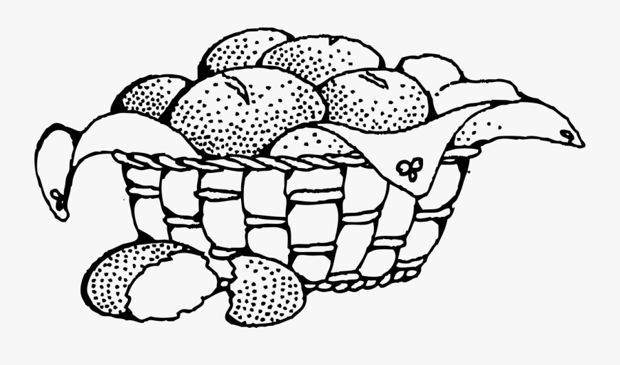 Pictures For The 17th Sunday Of Ordinary Time, Year - Bread Rolls Clipart Black And White, Transparent Clipart
