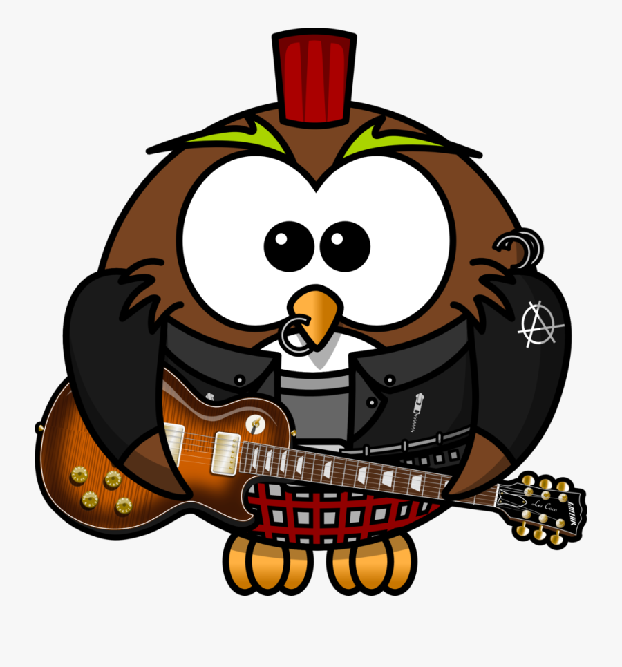 Rock Clipart Realistic - Punk Owl, Transparent Clipart