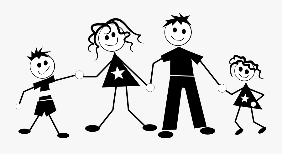 Emotion,art,monochrome Photography - Family Stick Figures Png, Transparent Clipart