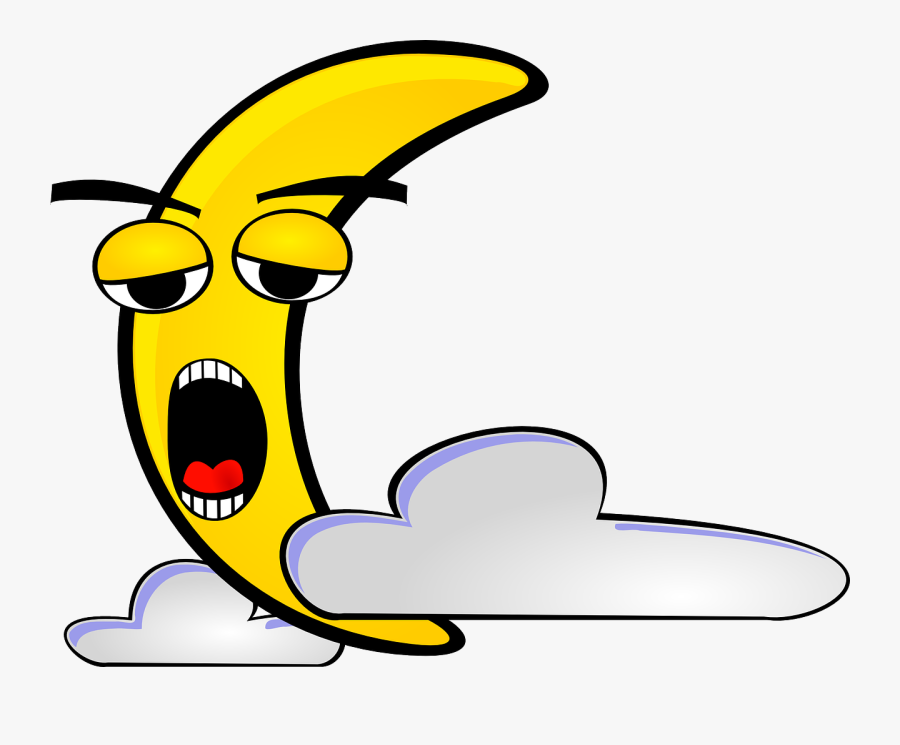Cant Sleep Clip Art - Tired Moon Cartoon, Transparent Clipart