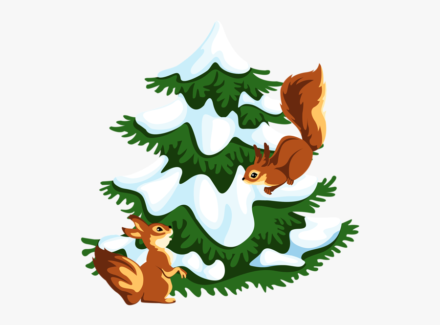 Squirrel Snow Clipart, Transparent Clipart