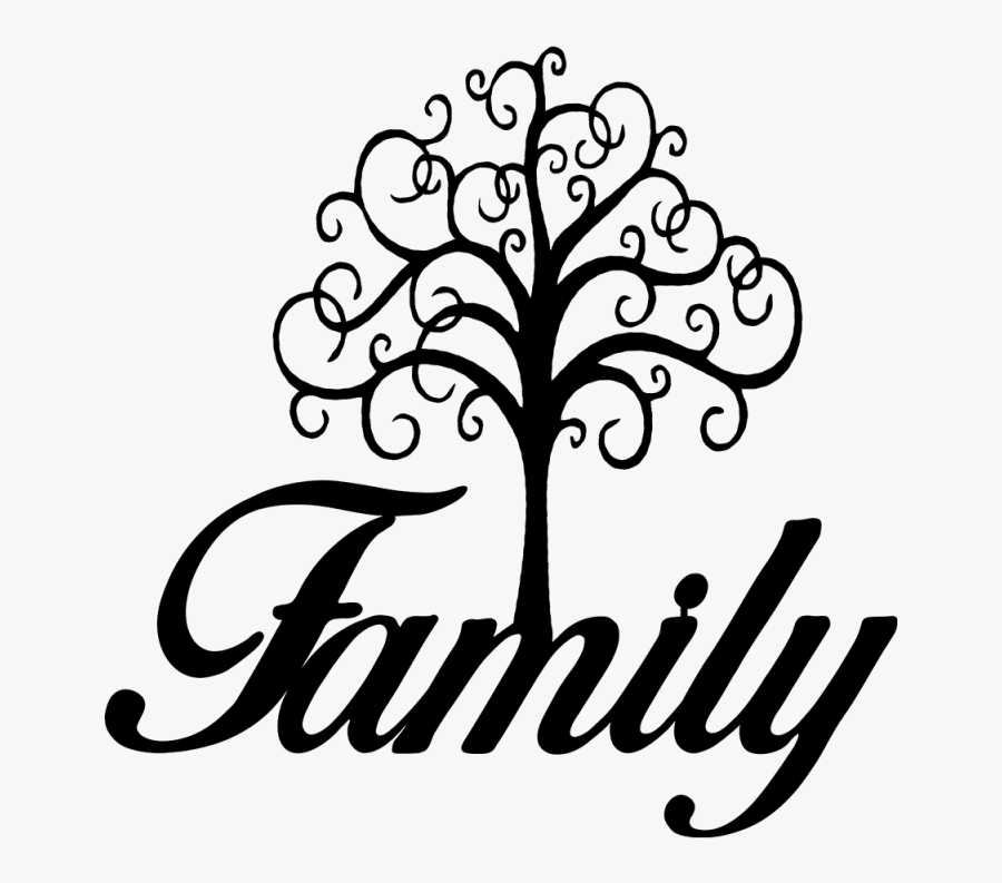 Black And White Family Clipart, Hd Png Download - Black Family Tree Logo, Transparent Clipart