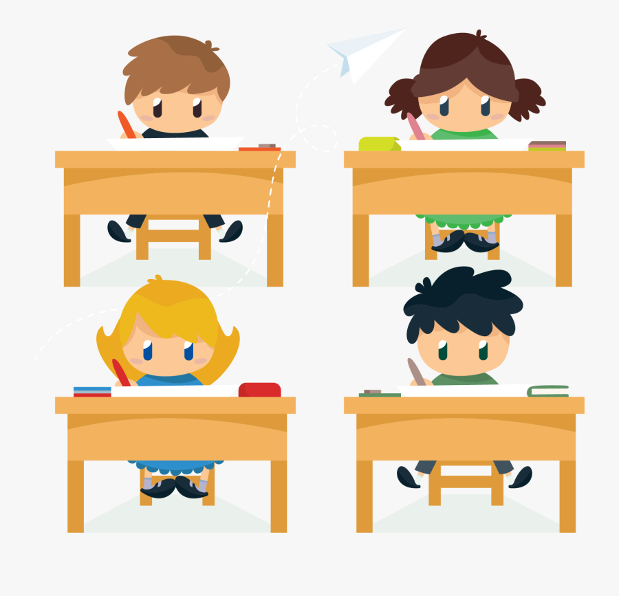 Student Euclidean Vector Classroom Education School - Students Doing Homework Clipart, Transparent Clipart