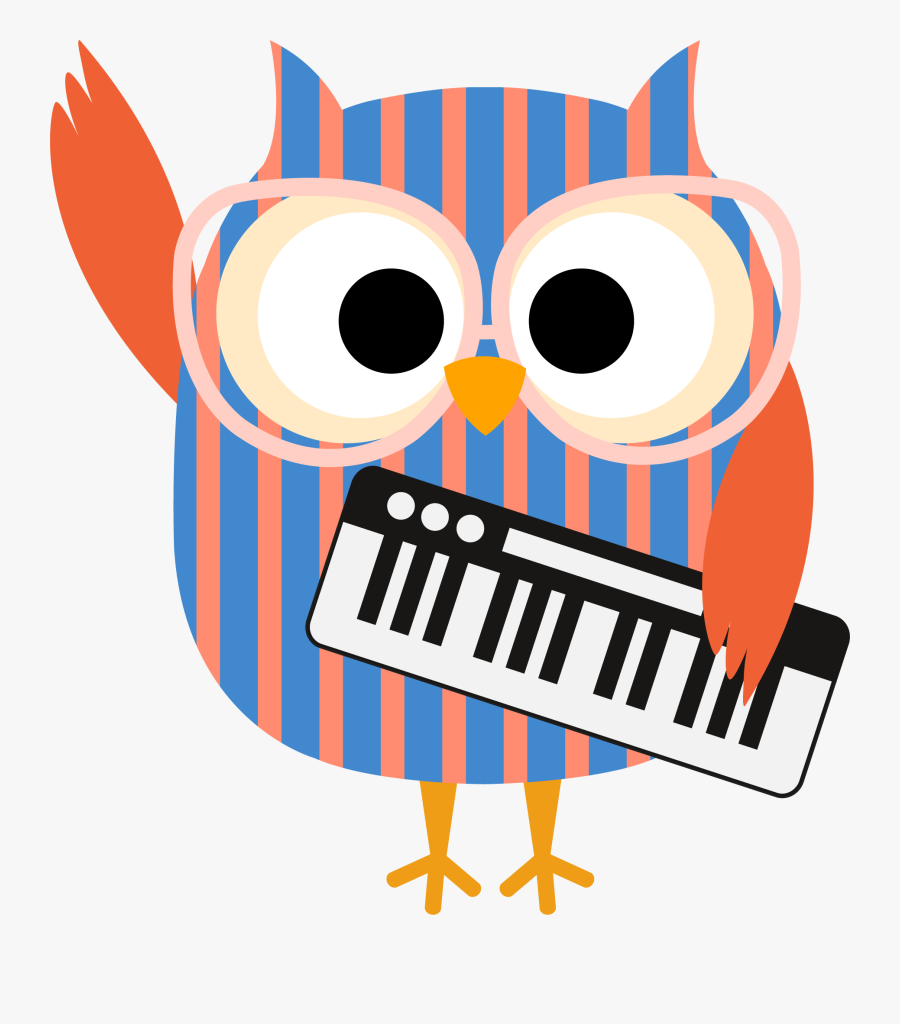 Musical Clipart Owl - Owl Clip Art Music, Transparent Clipart