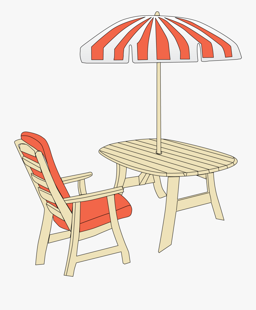 Garden Table Chairs Party Clipart - Garden Furniture Clip Art, Transparent Clipart