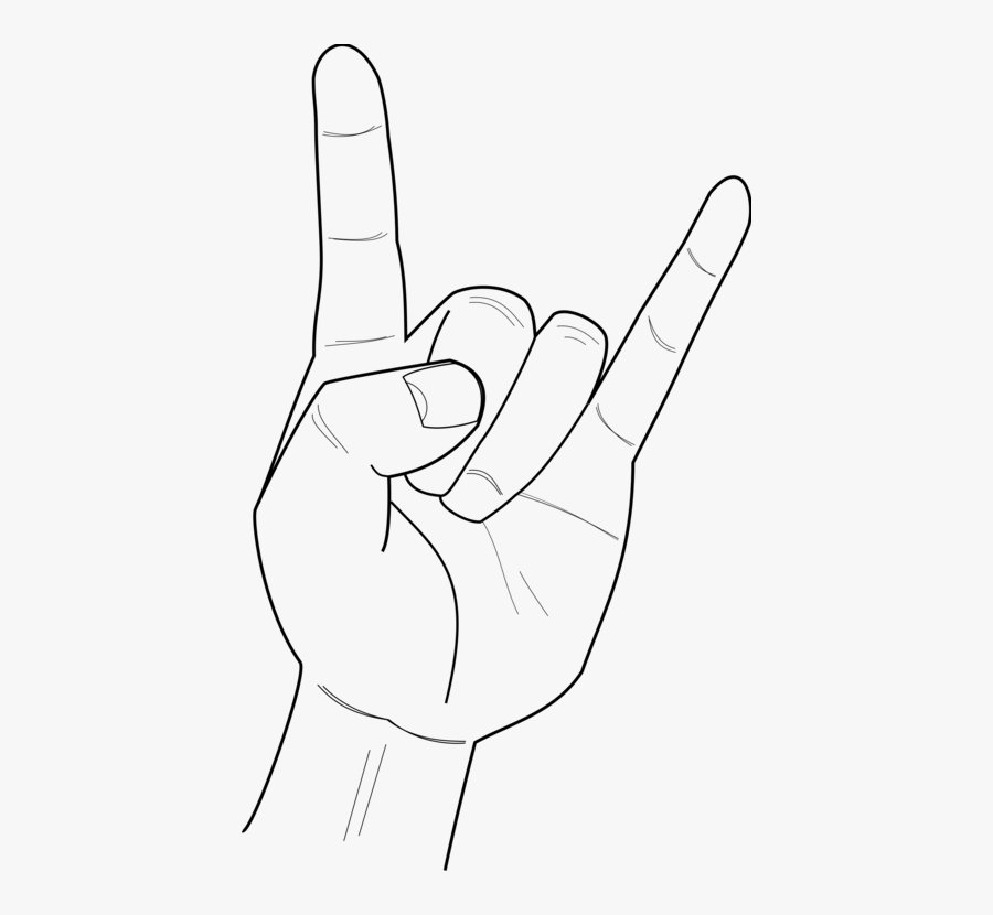 Rock Clipart Sign - Metal Hand Sign Png, Transparent Clipart
