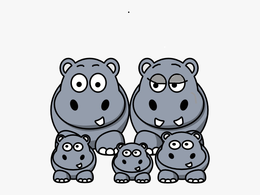 Hippos Clipart Black And White, Transparent Clipart
