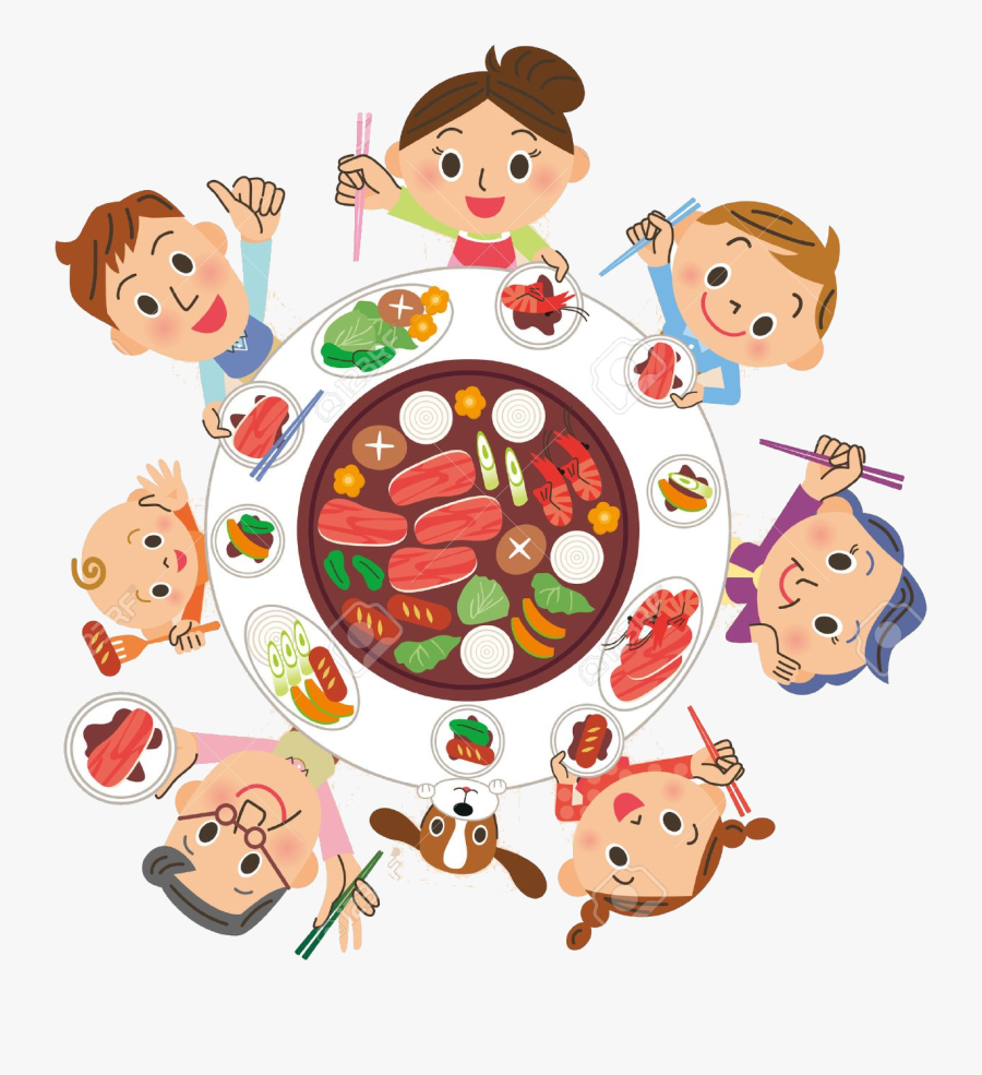 Eating Family Clipart Free Clip Art Transparent Png - Familia Animada En Asado, Transparent Clipart