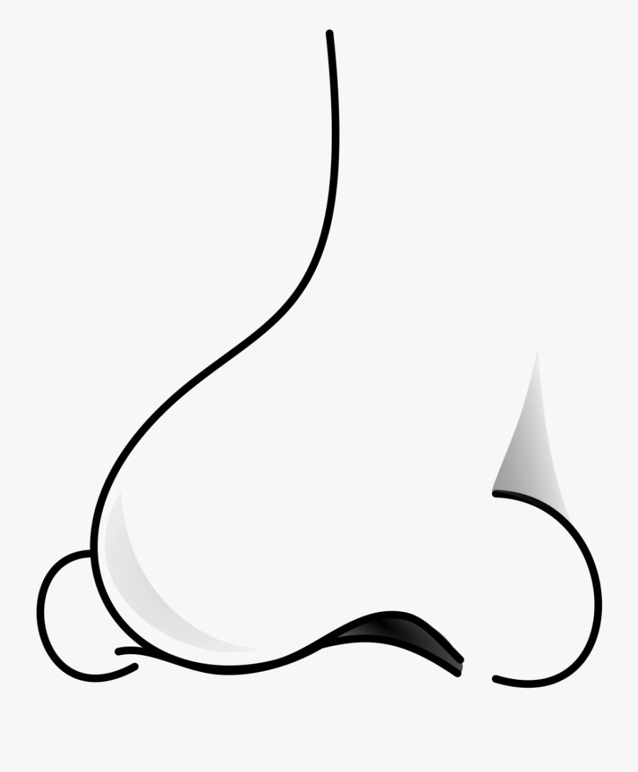 Nose 2 - Nose Black And White Clip Art, Transparent Clipart