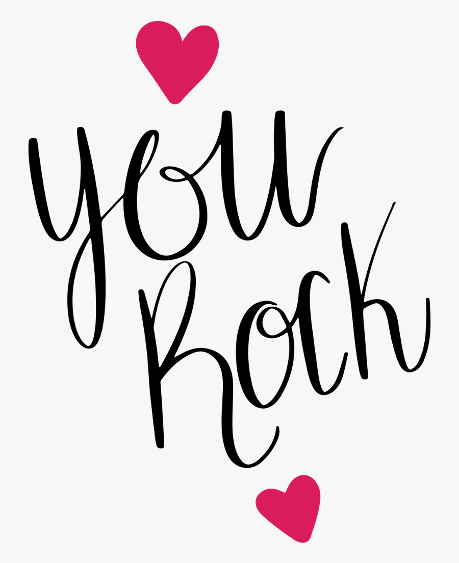 Ftestickers Text Heart Rock Yourock Freetoedit - You Are A Rockstar Clipart, Transparent Clipart