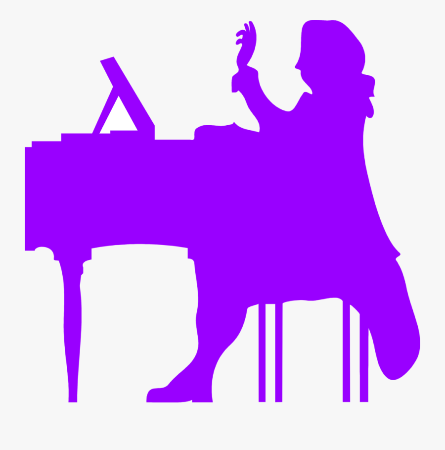 Free Stock Photo Illustration Of A Silhouette Ⓒ - Piano Clipart Purple, Transparent Clipart