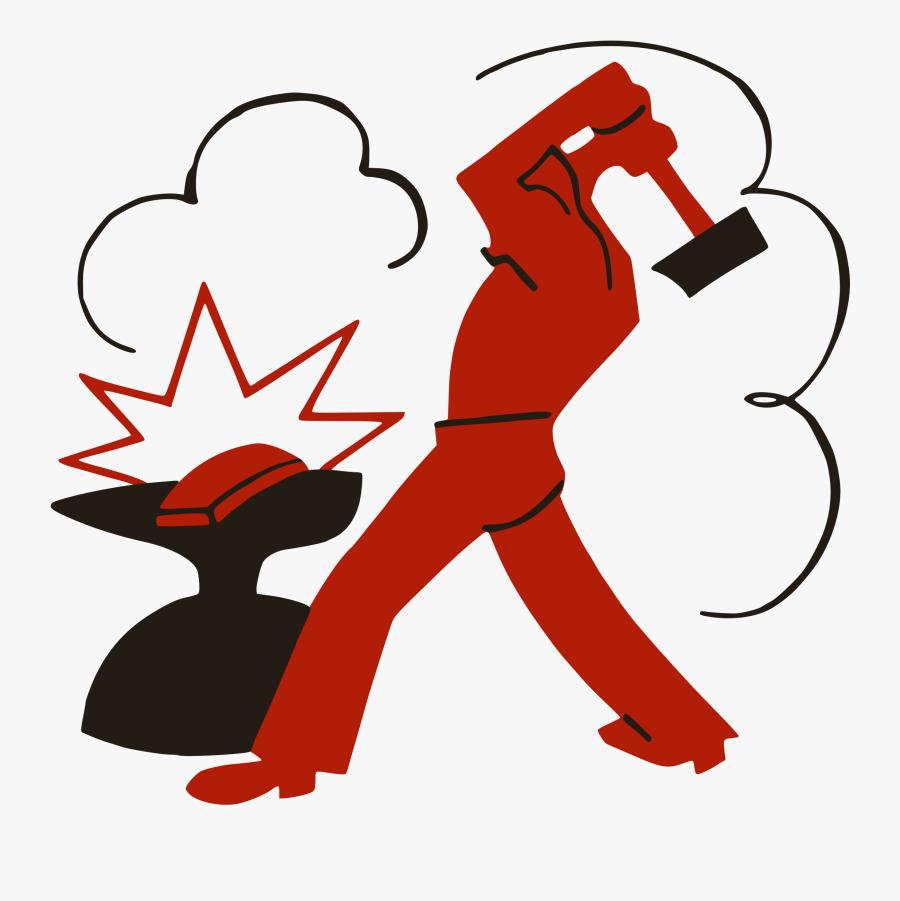 Worker Smashing Capitalism With - Vladimir Mayakovsky Work, Transparent Clipart