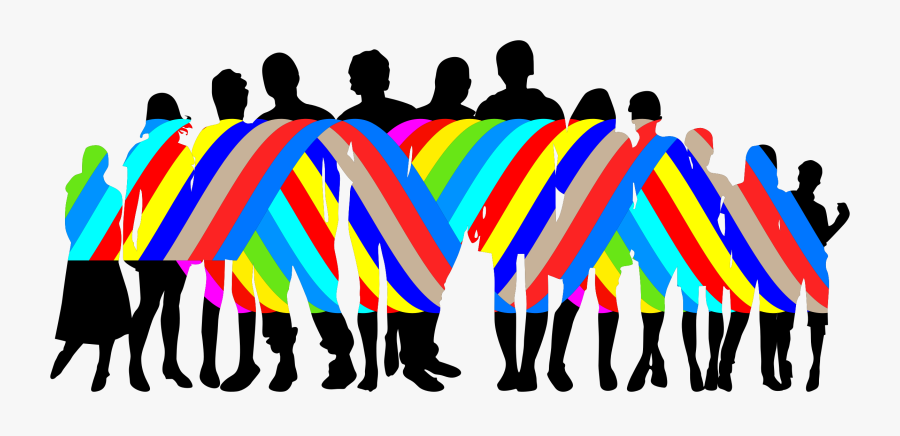Transparent Diversity Png - Silhouette People Cartoon Png, Transparent Clipart