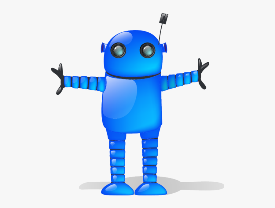 Blue Robot, Transparent Clipart