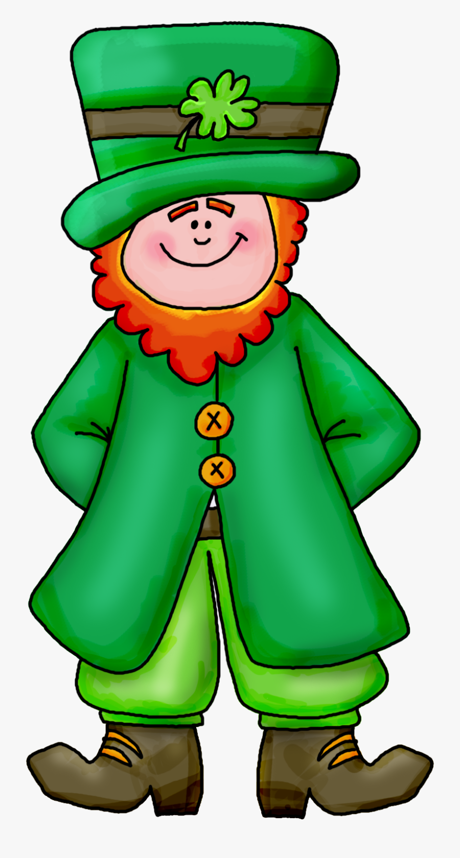 Patrick S Shamrock Organize - St Patricks Day Clipart Leprechaun, Transparent Clipart