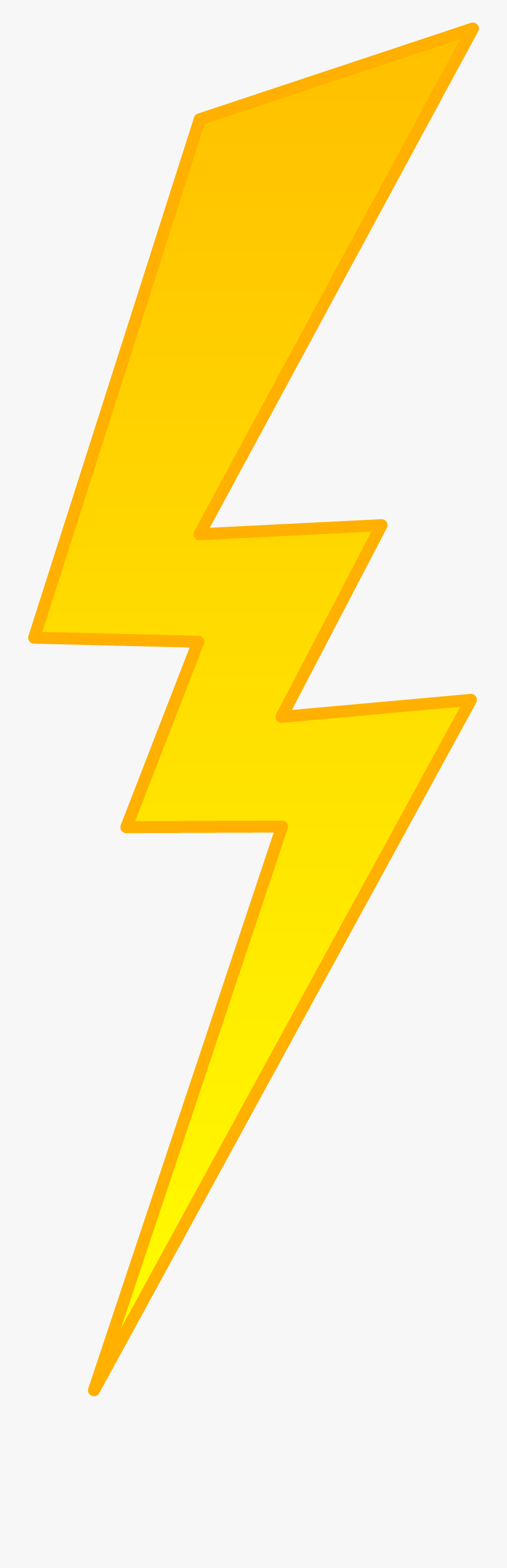 Golden Lightning Bolt Symbol Free Clip Art - Transparent Lightning Bolt Png, Transparent Clipart